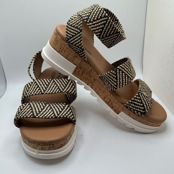 CUSHIONAIRE Women's Cork Wedge Sandal 7.5 RAFFIA - Picture 6 of 7